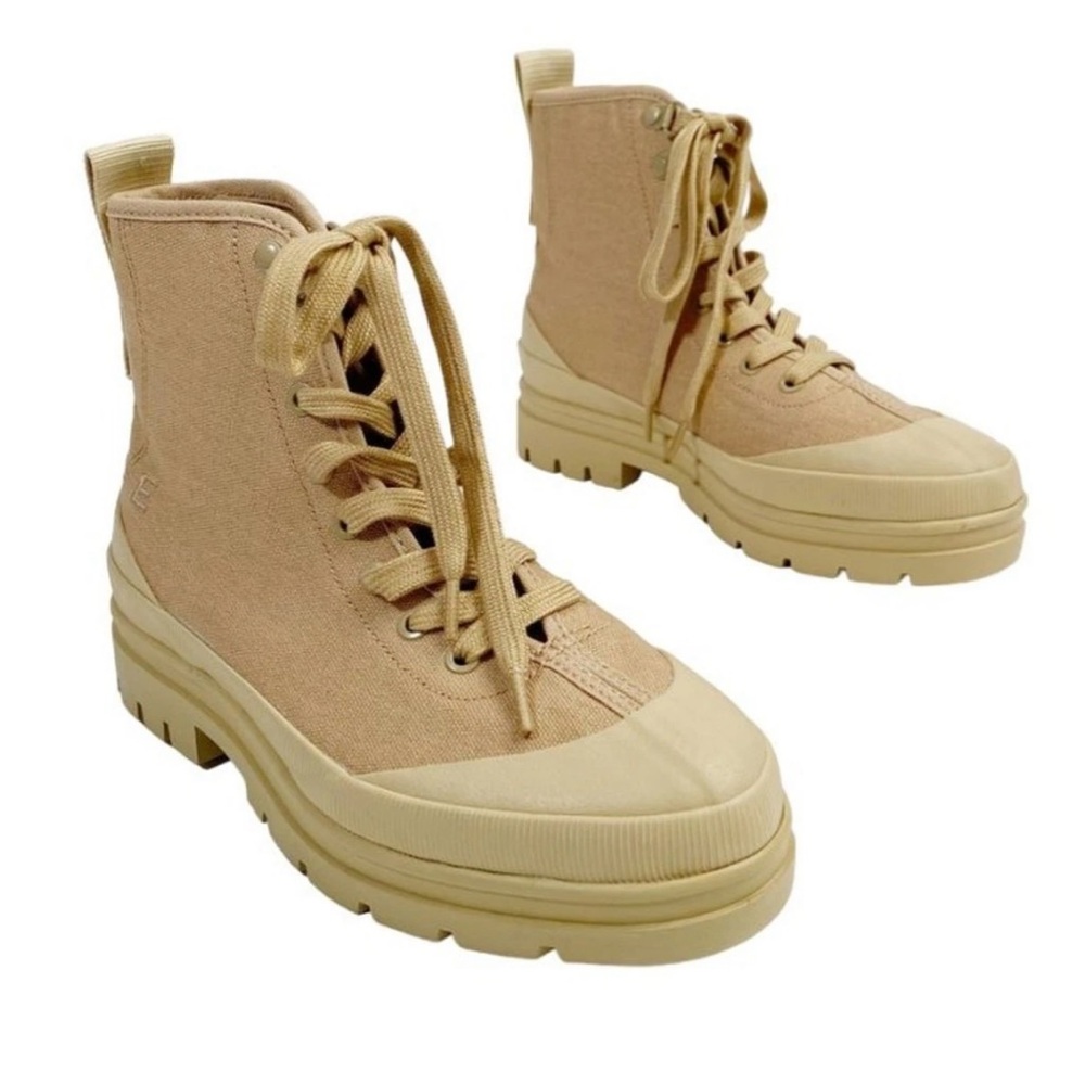 Everlane Canvas Lace-Up Booties
